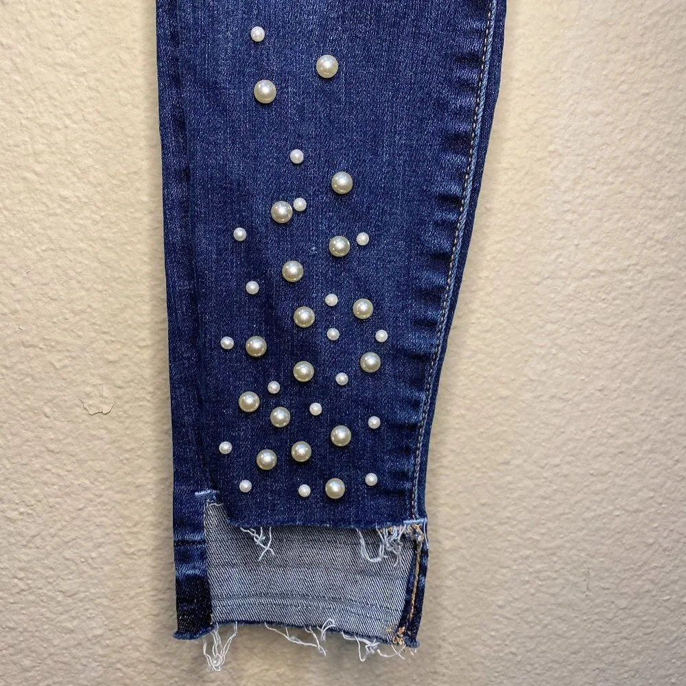 HARPER Pearl Studded Denim Jeans - 26 - Picture 3 of 5